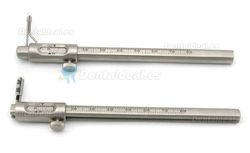 Calibre Dental Ortod&oacute;ntico Deslizante 0-80 mm Medidor para Implantes con Escala